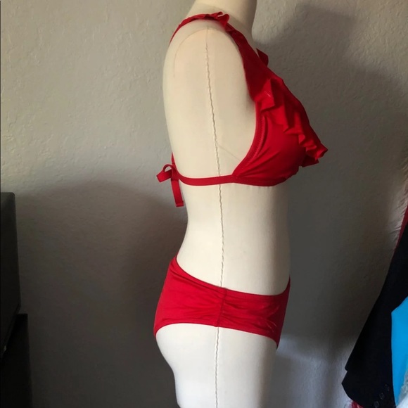 SOLD Red Ruffle Bikini - Picture 3 of 3